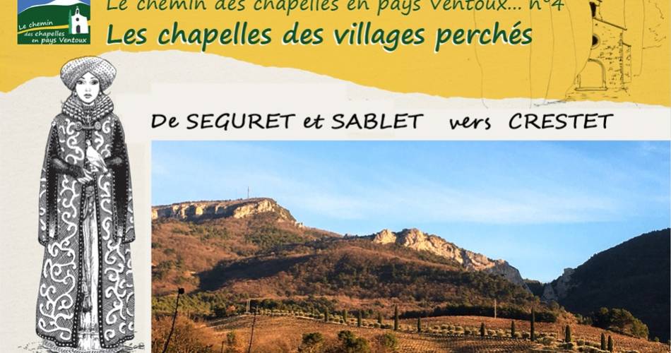 Les chapelles des villages perchés - de Séguret vers Crestet@Chemin des Chapelles en Pays Ventoux