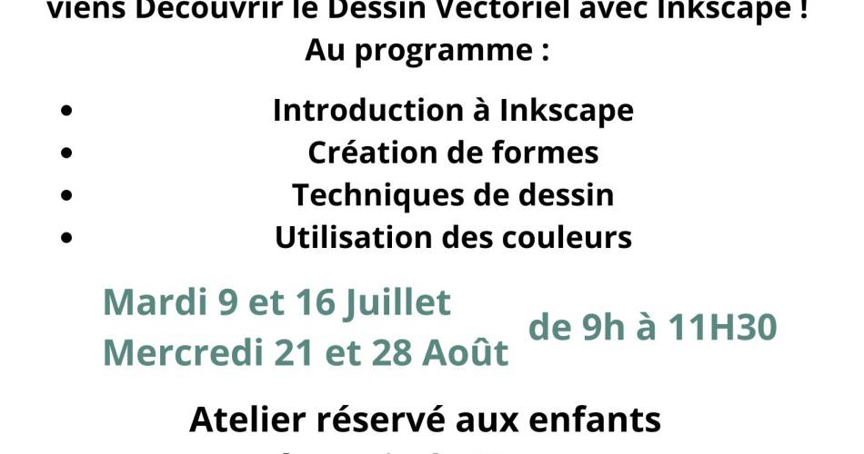 Atelier d'initiation au dessin vectoriel@Espace Maison Milon