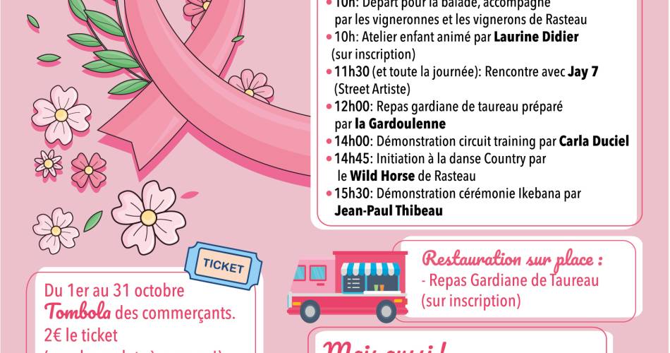 Rasteau se mobilise pour Octobre Rose@Rasteau bienvenue