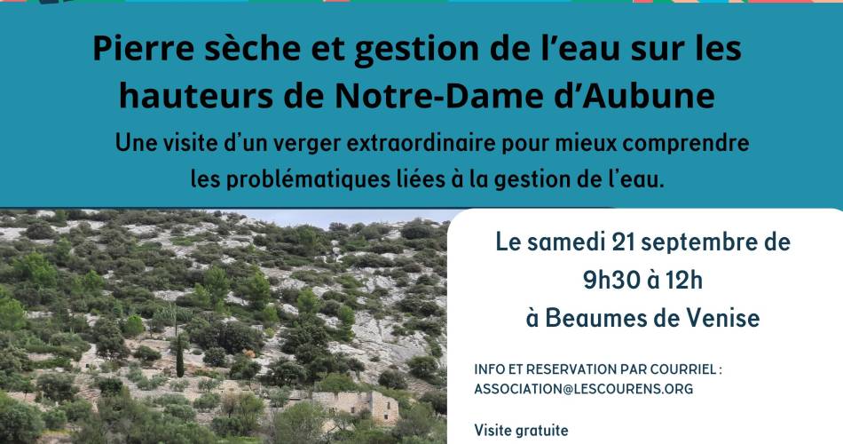 JEP 2024 : Pierre sèche et gestion de l'eau sur les hauteurs de Notre-Dame d'Aubune@Les Courens