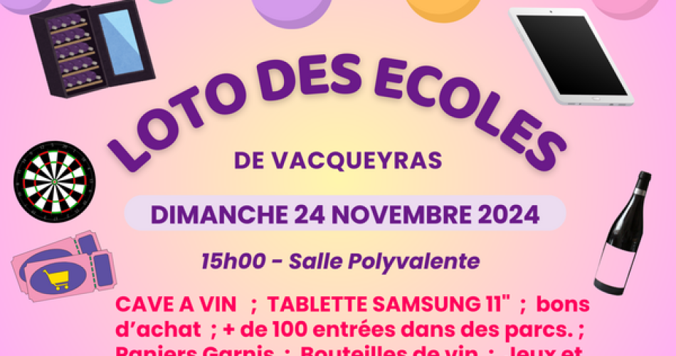 Loto des écoles de Vacqueyras@Foyer Laïque