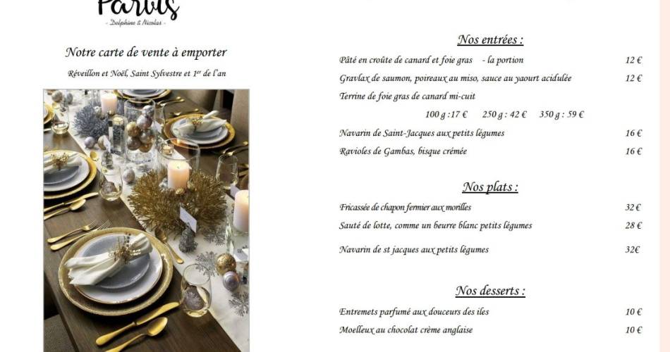 Plats de Fête à emporter – Le Parvis@© Le Parvis