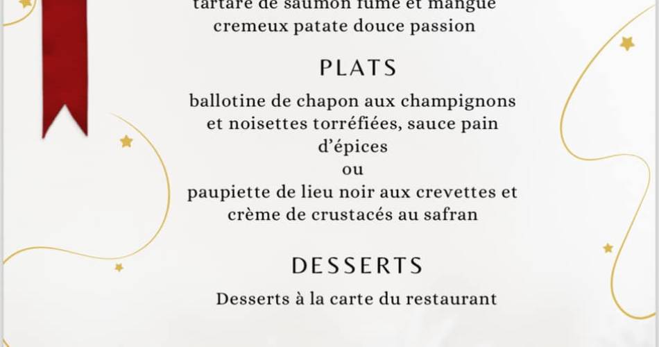 Menu de fête au Bistrot de Châteauneuf@© Le Bistrot de Châteauneuf