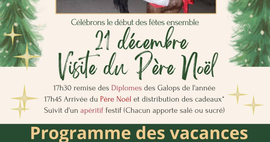 Vacances de Noël à La Martelière@© Centre équestre La Martelière