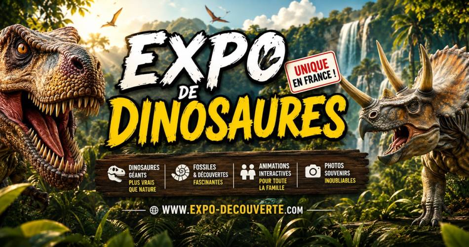 Exposition de dinosaures@©Expo découverte