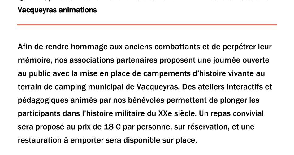 Une journée en mémoire des anciens combattants@Les Poilus de Vaucluse