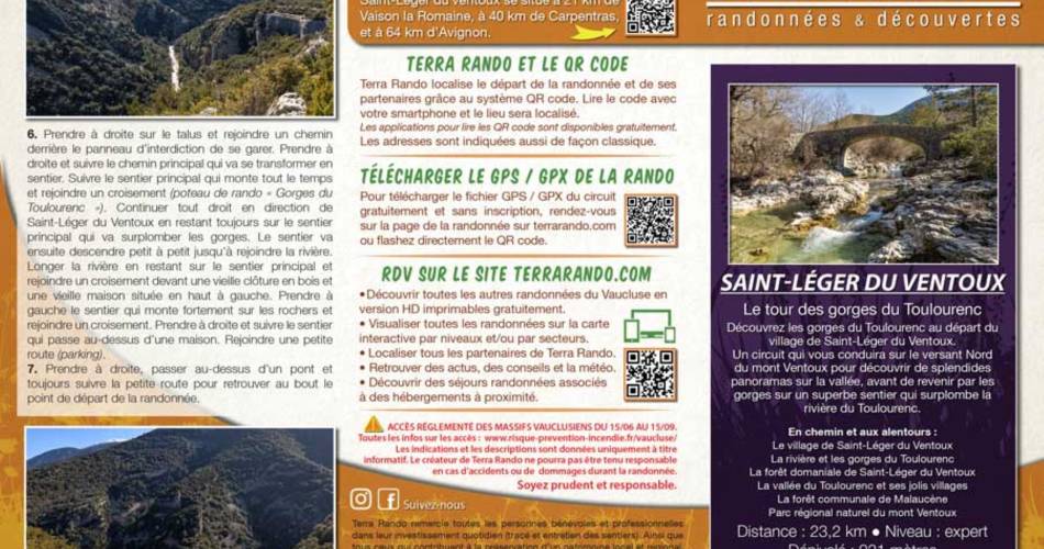 La randonnée de St-Léger-du-Ventoux 'Tour du Toulourenc' par Terra Rando@Terra Rando