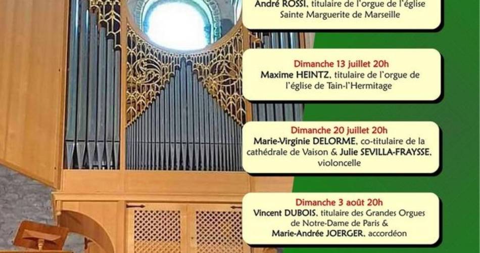 Concert 'Maxime Heintz' - Festival Vaison'Orgues de l'Aroc@Festival Vaison'Orgues de l'Aroc