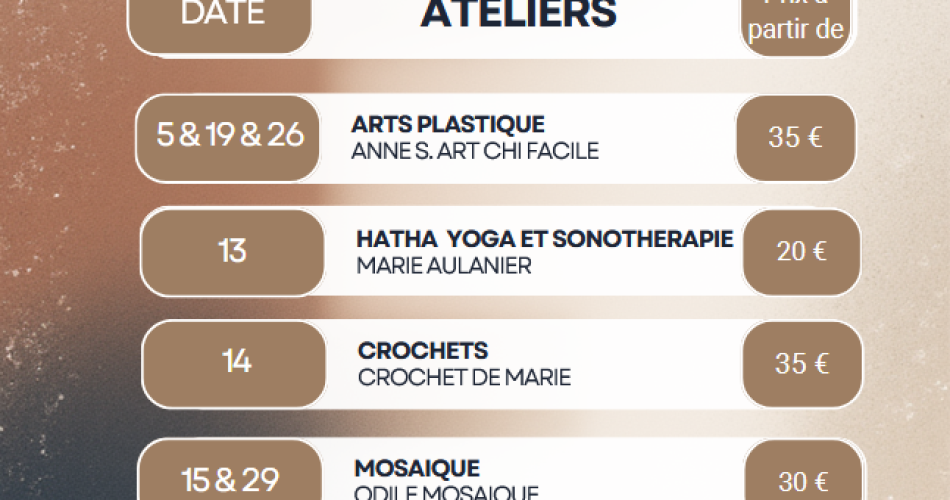 Ateliers créatifs et de bien-être@© Rendez-vous en Provence