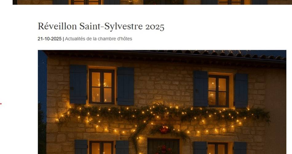 Oudejaarsavond in La Bastide des Bourguets@© Le Bastide des Bourguets