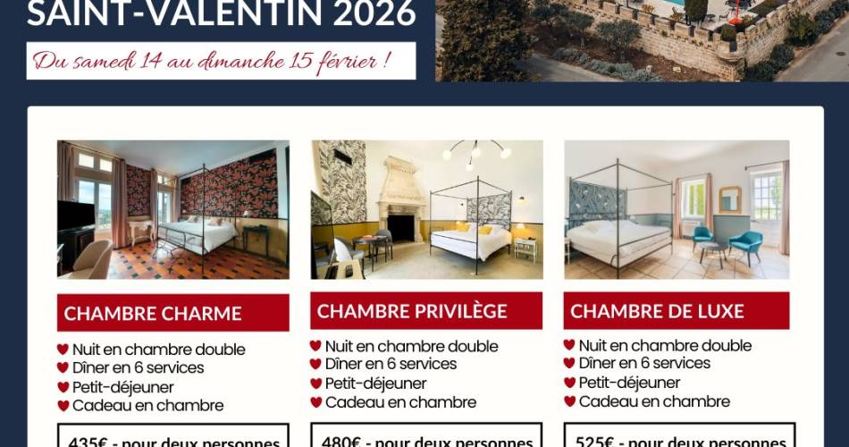 Valentine's Day at the Hostellerie du Château des Fines Roches@© Hostellerie du Château des Fines Roches