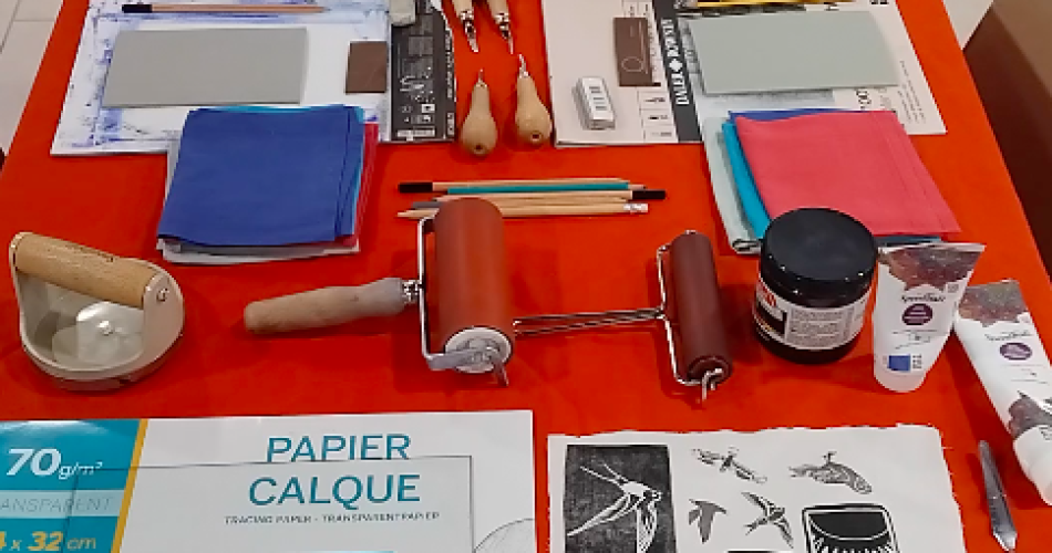 La Caserne , Blue Kid : Atelier de linogravure@Blue Kid