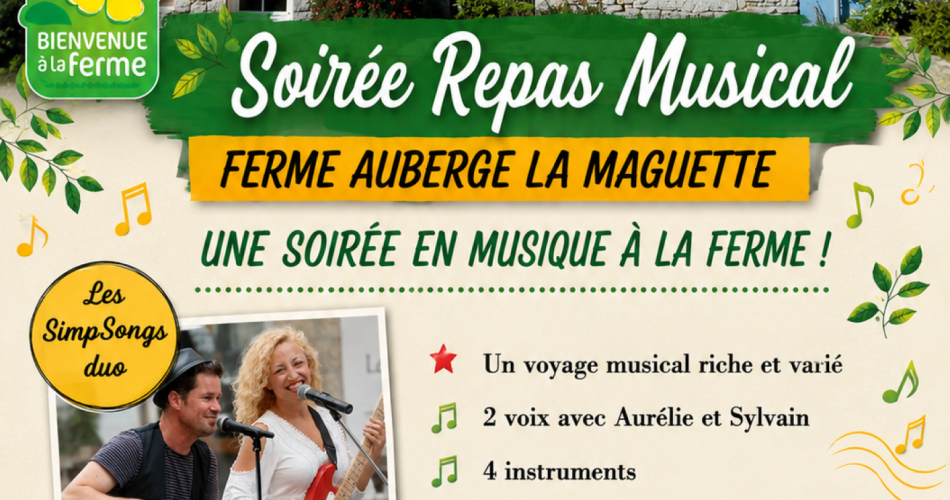 Soirée et repas en musique@©Ferme Auberge la Maguette