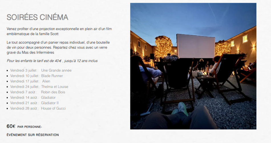 Soirées cinéma@Le mas des infermieres