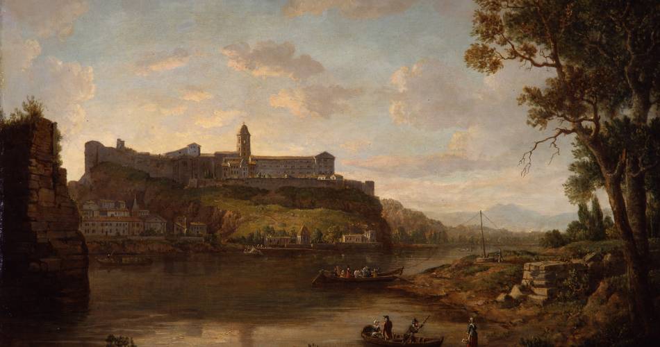 Visite guidée de l’exposition «Villeneuve lez Avignon : vues et monuments de la cité médiévale au XXème siècle»@William MARLOW, Vue de Villeneuve-lès-Avignon, entre 1766 et 1768 © Villeneuve lez Avignon, Musée Pierre-de-Luxembourg / Maryan Daspet