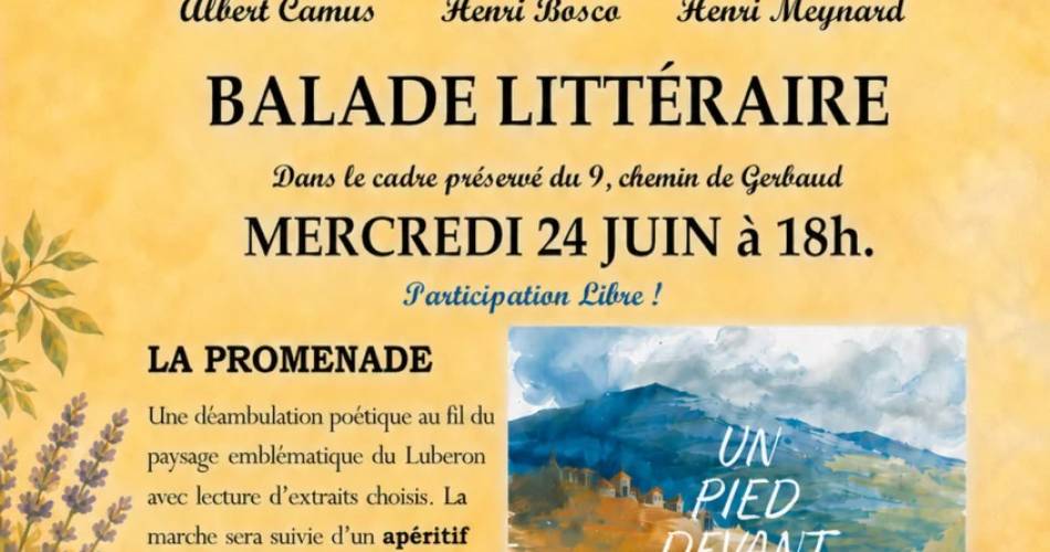 Balade littéraire@Lourmarin Culture & Patrimoine