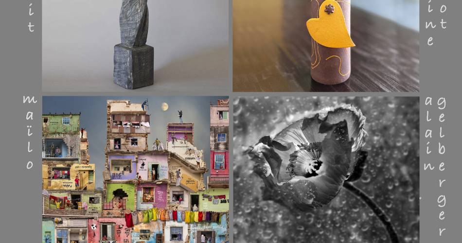 Exposition de photos, sculptures, et céramiques@point info Richerenches