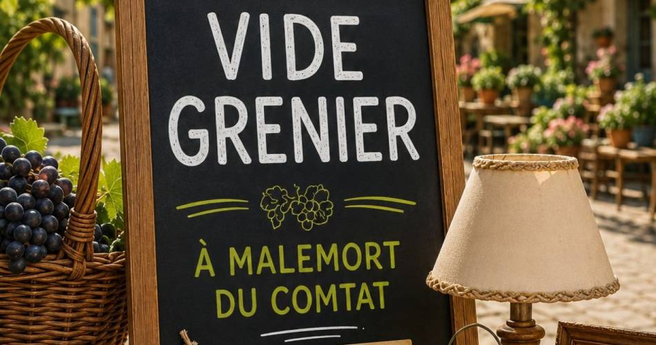 Vide-greniers de la Fête du Raisin Muscat AOP@©Illustration générée par IA – OpenAI