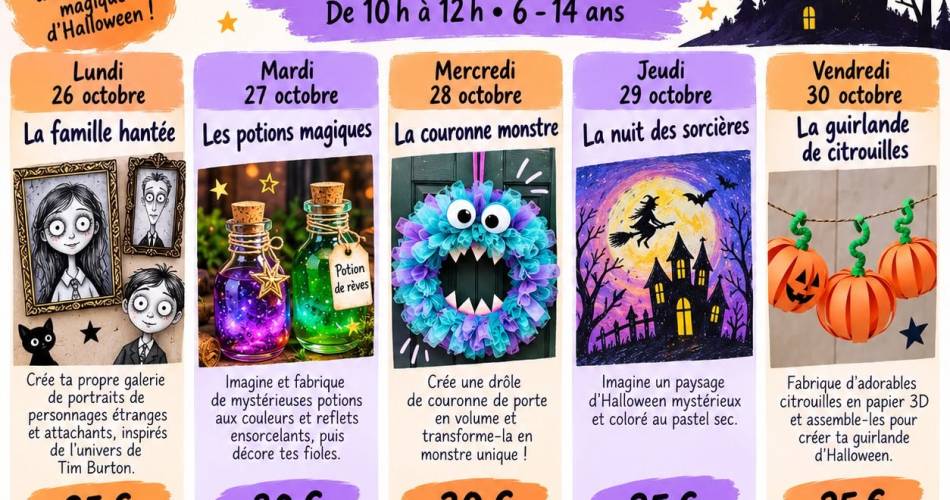 Stage d'arts plastiques : Spécial Halloween@© Atelier remparts