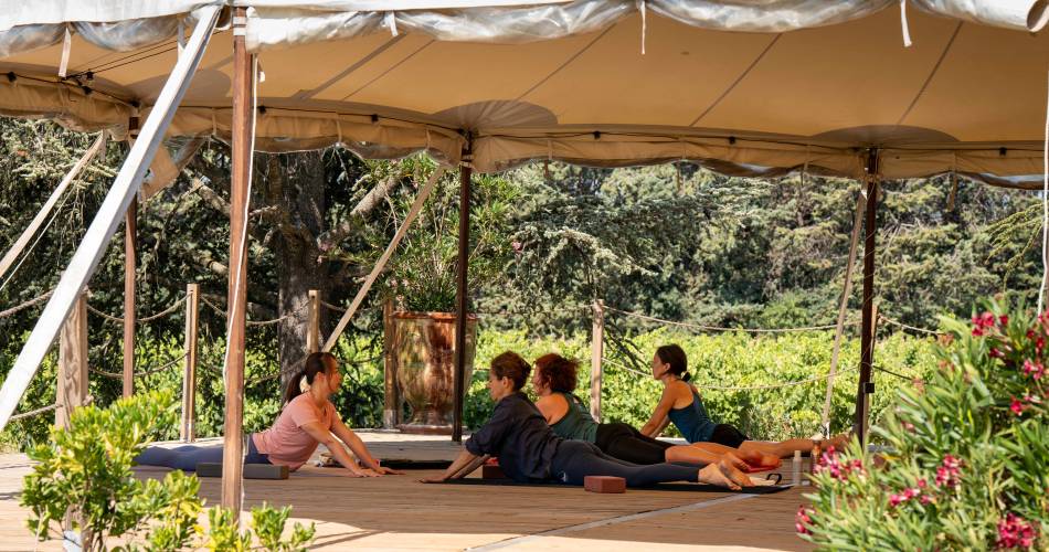 Vignobles en Scène : Yoga & pique nique dans les vignes@©Destination Luberon - Blondi Prod