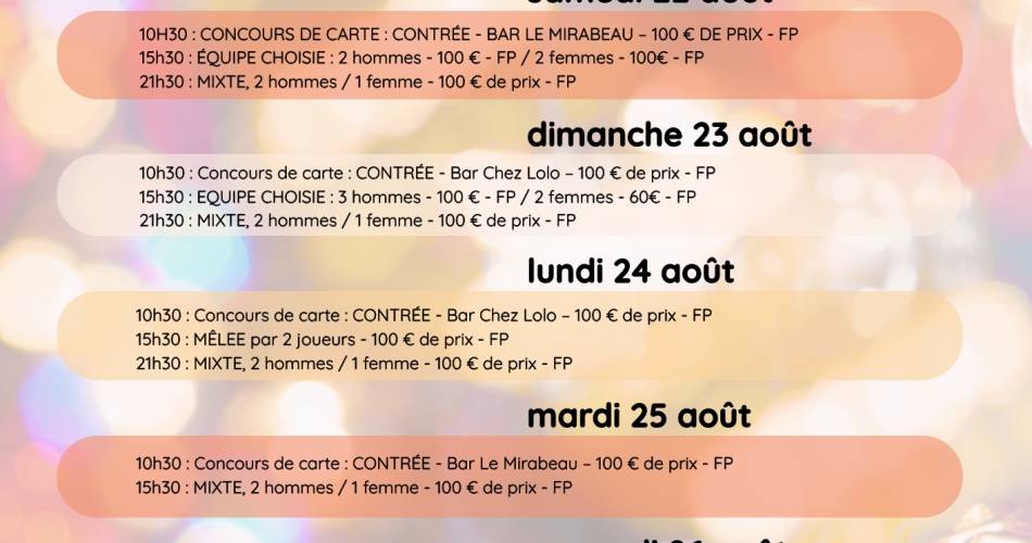 Fête votive à Cadenet@Mairie de Cadenet
