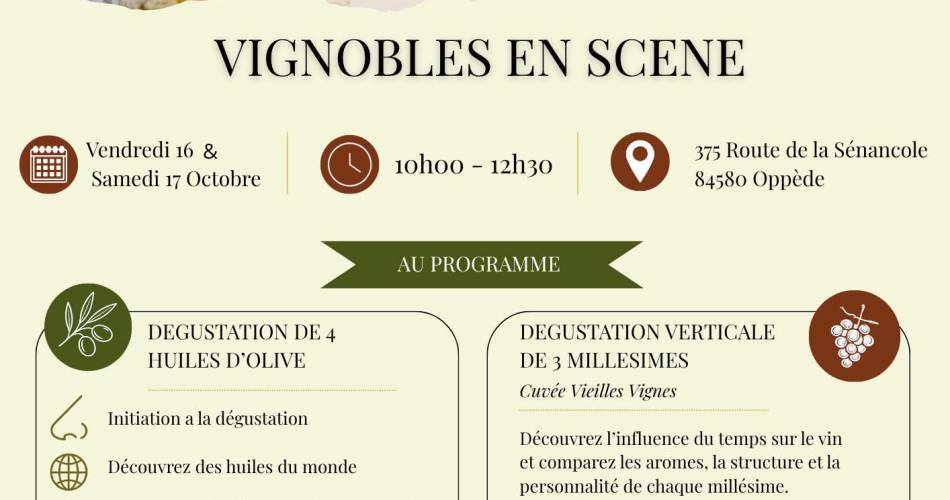 Vignobles en Scène : Atelier dégustation d'huile d'olive et dégustation verticale@La Royère*L'Hove