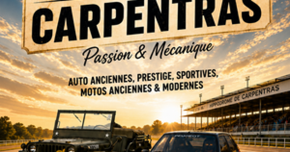 Rassemblement autos et motos anciennes et modernes@Hippodrome Carpentras