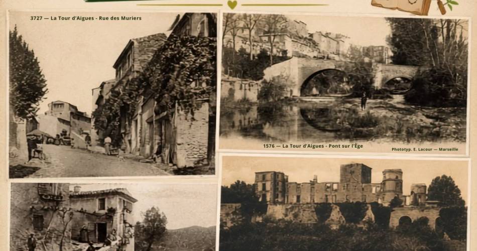 Sur les traces des cartes postales : balade ludique en famille à La Tour d'Aigues@Sur les traces des cartes postales : balade ludique en famille à La Tour d'Aigues_La Tour-d'Aigues
