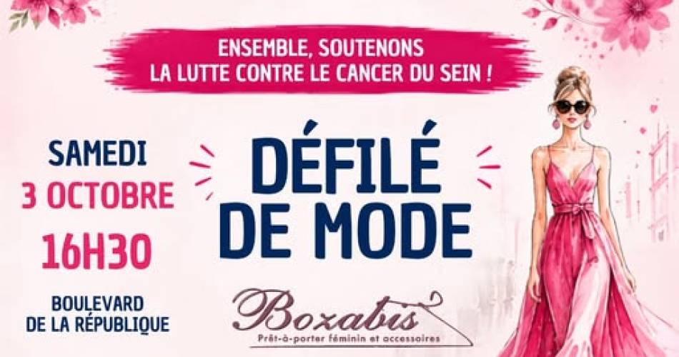 Défilé de mode et tombola pour Octobre Rose à La Tour d'Aigues@Défilé de mode pour Octobre Rose à La Tour d'Aigues_La Tour-d'Aigues
