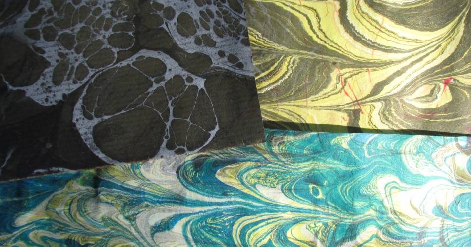Journées Européennes du Patrimoine - Atelier fabrication de papier marbré@l'Arche saoule