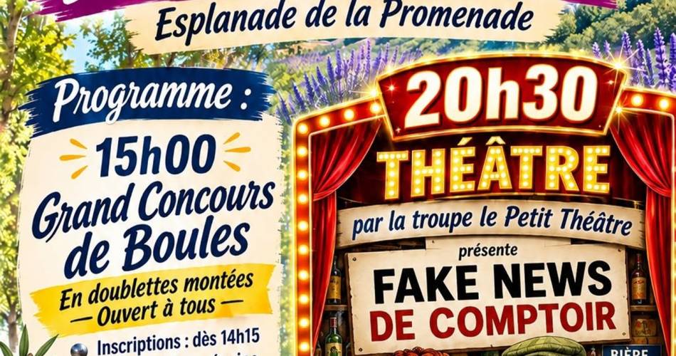 Journée de la convivialité - Concours de boules et Théâtre@© Comité des Fêtes Sault
