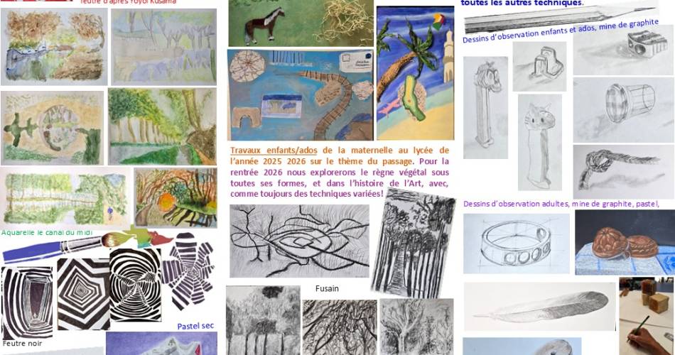 Atelier de dessin peinture arts plastiques@photo perso