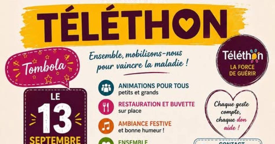 Journée conviviale par l'ACTL pour le téléthon à la Tour d'Aigues.@Journée conviviale par l'ACTL pour le téléthon à la Tour d'Aigues._La Tour-d'Aigues