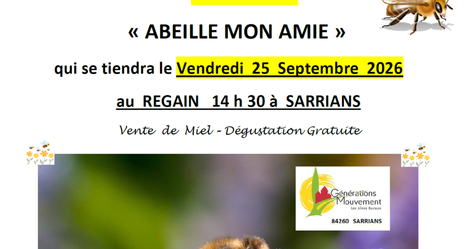 Abeille mon amie@Génération et Mouvements Sarrians