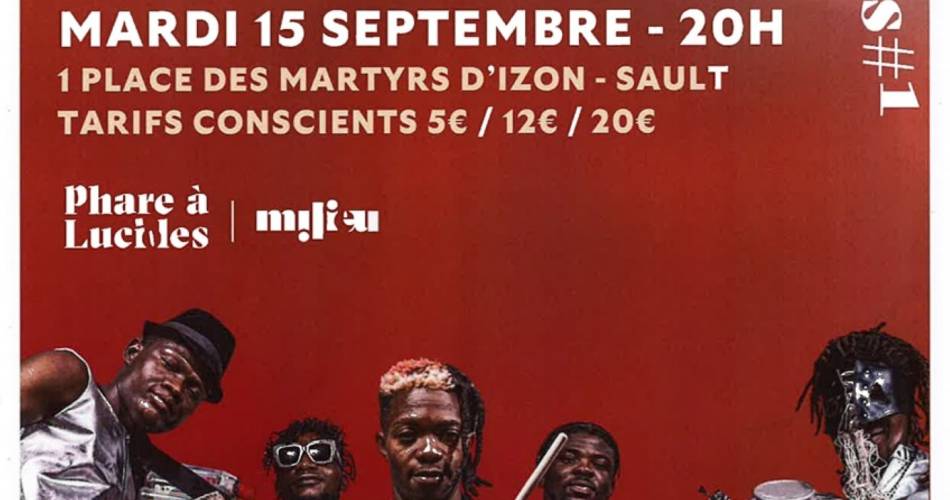 Les spectacles vivants au Milieu : Kin'Gongolo Kiniata@©Le Phare à Lucioles