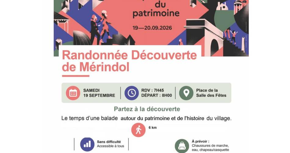 JEP 2026 - Rando découverte du patrimoine de Mérindol@Mairie de Mérindol