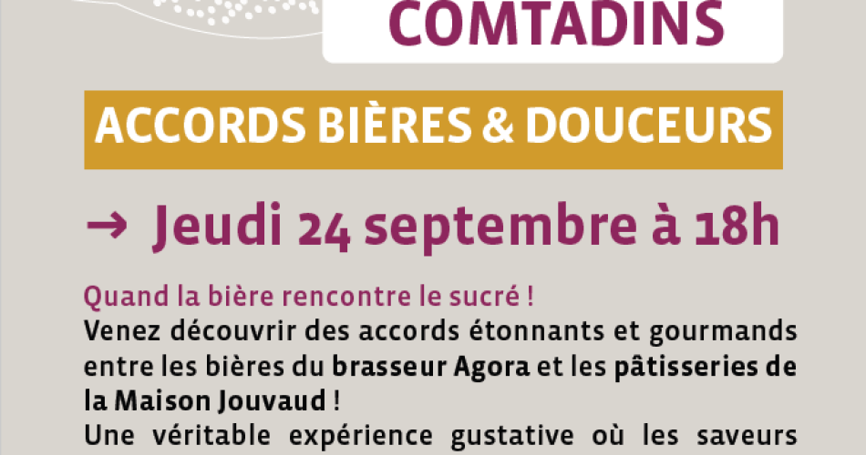 Apéro comtadin "Accords Bières & Douceurs"@Ventoux Provence Tourisme