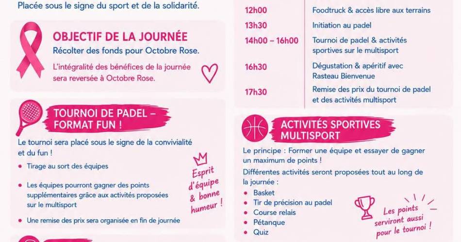 Roze Oktober bij de Rasteau Padel Club@Rasteau Padel Club