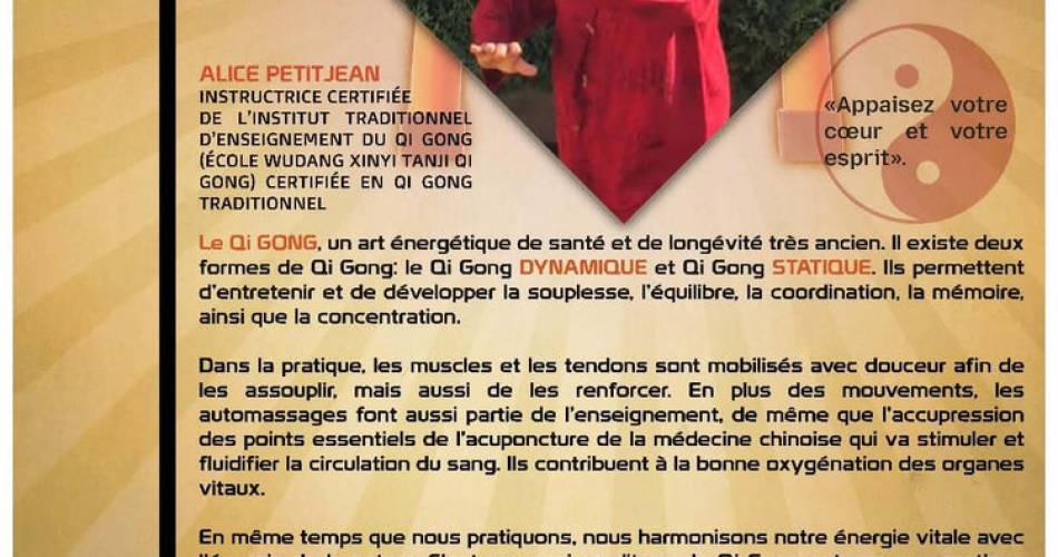 Cours de Qi-Gong@Ventoux  Budokan
