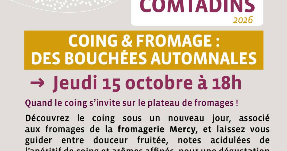 Apéro comtadin : Coing et fromages, des bouchées automnales@Ventoux provence Tourisme