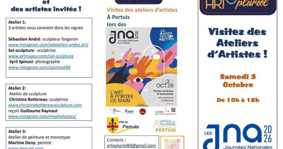 Journées Nationales des Artistes-ArtÔPluriel@ournées Nationales des Artistes-ArtÔPluriel_Pertuis