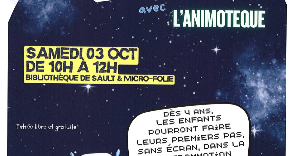 Micro-folie à Sault : Animothèque@©Bibliothèque de Sault