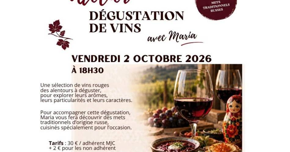 Atelier dégustation de vin@MJC Carpentras