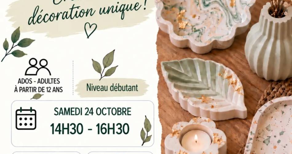 Atelier Jesmonite – Créez votre décoration@Woods Life Atelier