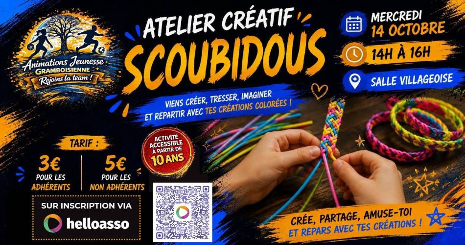 Atelier créatif scoubidous à Grambois.@Atelier créatif scoubidous à Grambois._Grambois