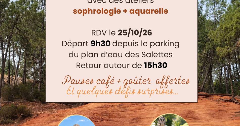 Balade sophrologie et aquarelle dans les ocres@©Mme Chatelard et Mme Le Poder