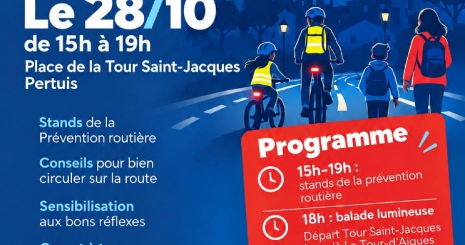 Prévention routière et balade lumineuse à vélo@Prévention routière et balade lumineuse à vélo_Pertuis
